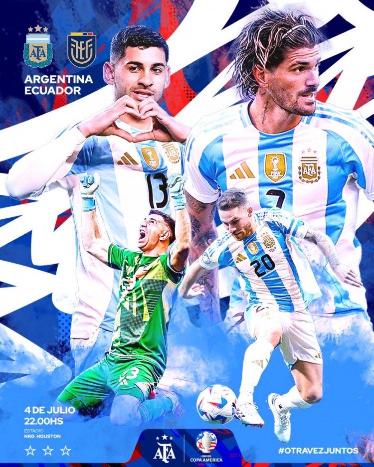 阿根廷晒1/4决赛海报：德保罗、罗梅罗、麦卡利斯特、大马丁出镜